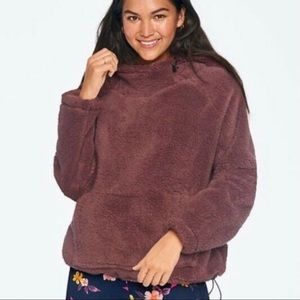 VS PINK Teddy Funnel Neck Pullover Sherpa Jacket M